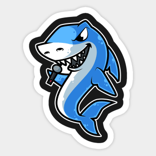 Shark Sing Karaoke Kids Kawaii Neko Anime product Sticker